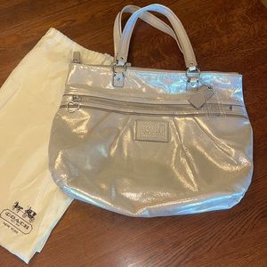RARE Coach Poppy Metallic Purse (with cover!)
